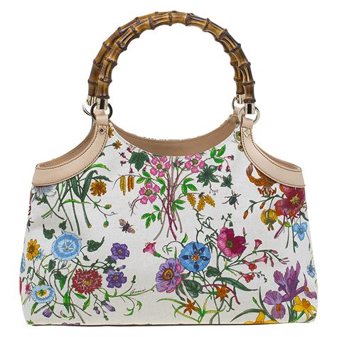 gucci flora bamboo bag|bamboo bag gucci vintage.